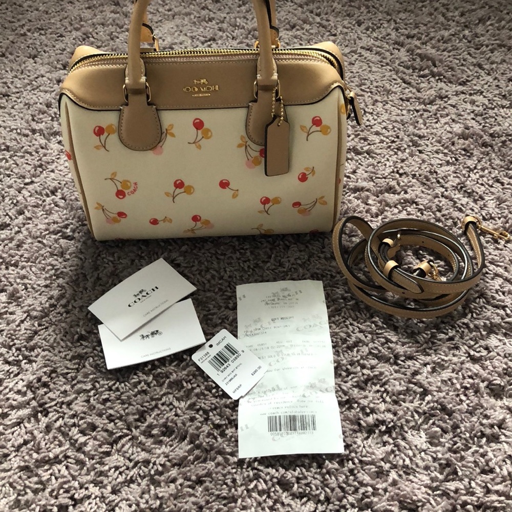 Coach cherry mini bnt satchel